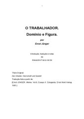 book O Trabalhador: Domínio e Figura