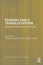 book Edward Said's Translocations:Essays in Secular Criticism