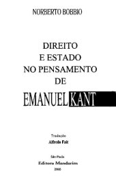 book Direito e estado no pensamento de Emanuel Kant