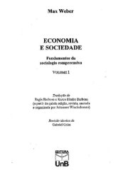 book Economia e Sociedade: fundamentos da sociologia compreensiva Volume 1