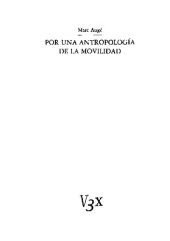 book Por Una Antropologia De La Movilidad