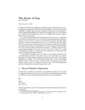 book The Roots of Lisp