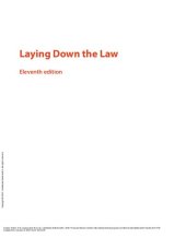 book Laying Down the Law, 11th Edition