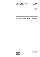 book [ISO 20400:2017] Sustainable procurement — Guidance