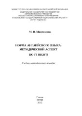book Норма английского языка: методический аспект = Do it right!