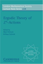 book Ergodic theory of Zd actions