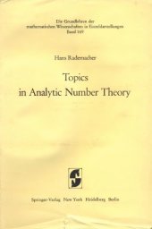 book Topics in analytic number theory