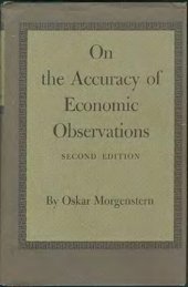 book On the accuracy of economic observations