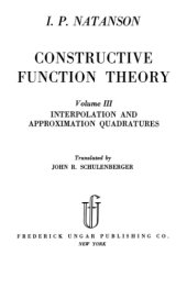 book Constructive function theory, - interpolation and approximation quadratures