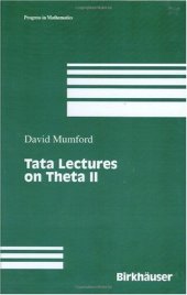 book Tata Lectures on Theta II, Jacobian theta functions and differential equations