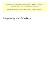 book Bargaining and markets