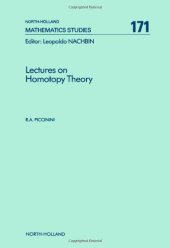 book Lectures on homotopy theory