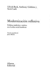 book Modernización reflexiva : política, tracición y estética en el orden social