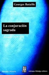 book La conjuración sagrada : ensayos 1929-1939