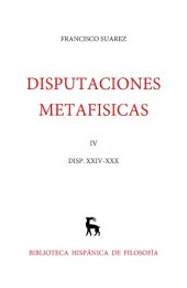 book Disputaciones Metafísicas XXIV-XXX