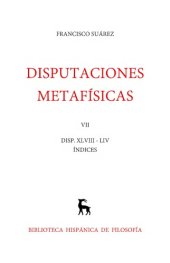 book Disputaciones Metafísicas XLVIII-LIV