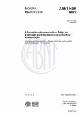 book [ABNT NBR 6022:2018] Informação e documentação - Artigo em publicação periódica técnica e/ou científica - Apresentação