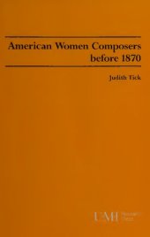 book American Women Composers Before 1870