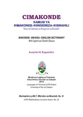 book Makonde-Swahili-English dictionary