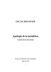 book Apologia De La Metafisica