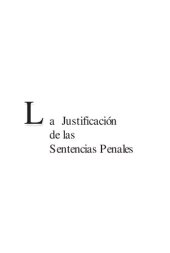 book La justificación de las sentencias penales : una perspectiva lógica y conceptual