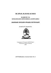 book Mashami-English-Swahili Dictionary = Kamusi ya Kimashami-Kiingereza-Kiswahili