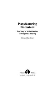 book Manufacturing Discontent: The Trap of Individualism in Corporate Society