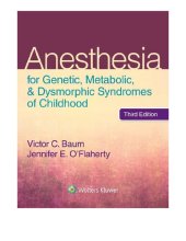 book Anesthesia for Genetic, Metabolic, & Dysmorphic Syndromes of Childhood