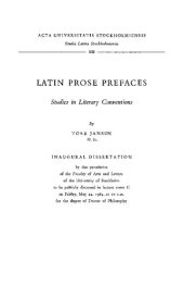 book Latin Prose Prefaces: Studies in Literary Conventions