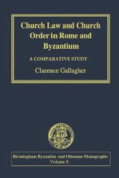 book Church Law in Rome and Byzantium: A Comparative Approach