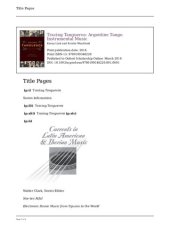 book Tracing Tangueros: Argentine Tango Instrumental Music