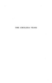 book The Cholera Years: The United States in 1832, 1849, and 1866