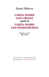 book Carta sobre los ciegos seguido de Carta sobre los sordomudos