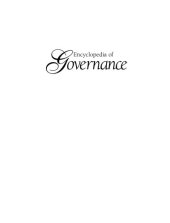 book Encyclopedia of Governance