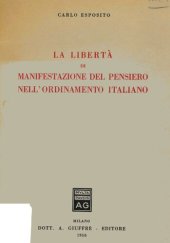 book La libertà di manifestazione del pensiero