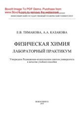 book Физическая химия. Лабораторный практикум. Учебное пособие