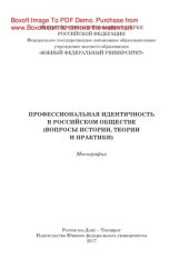 book Профессиональная идентичность в российском обществе (вопросы истории, теории и практики). Монография