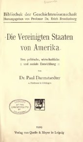 book Die Vereinigten Staaten von Amerika. Ihre politische, wirtschaftliche und soziale Entwicklung