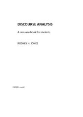 book Discourse Analysis: A Resource Book for Students