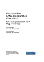 book Responsible Entrepreneurship Education: Emerging Research and Opportunities