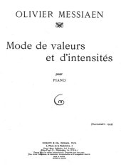 book Mode de Valeurs et d’intensitiés pour Piano