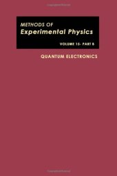 book Methods of Experimental Physics - Quantum electronics part B