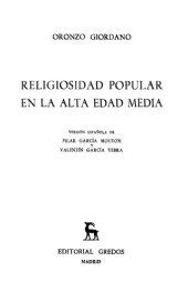 book Religiosidad Popular En La Alta Edad Media