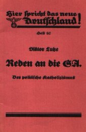 book Reden an die SA: Der politische Katholizismus