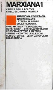 book Marxiana 1/1976. Critica della politica e dell'economia politica