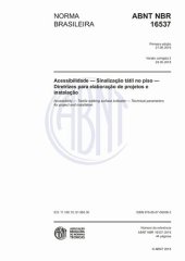 book [ABNT NBR 16537:2016] Acessibilidade - Sinalização tátil no piso - Diretrizes para elaboração de projetos e instalação (Versão Corrigida 2:2018)