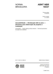 book [ABNT NBR 16537:2016] Acessibilidade - Sinalização tátil no piso - Diretrizes para elaboração de projetos e instalação (Versão Corrigida:2016)