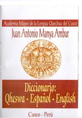 book Diccionario: qheswa - español - english [sic, 1981]