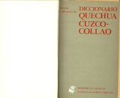 book Diccionario quechua Cuzco-Collao