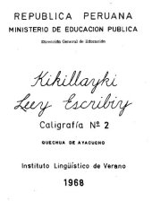 book Kikillayki Leey Escribiy. Caligrafía № 2. Quechua de Ayacucho